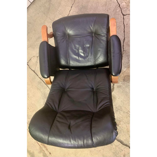 Leather Reclining Armchair, Sweden For Sale - Image 10 of 14