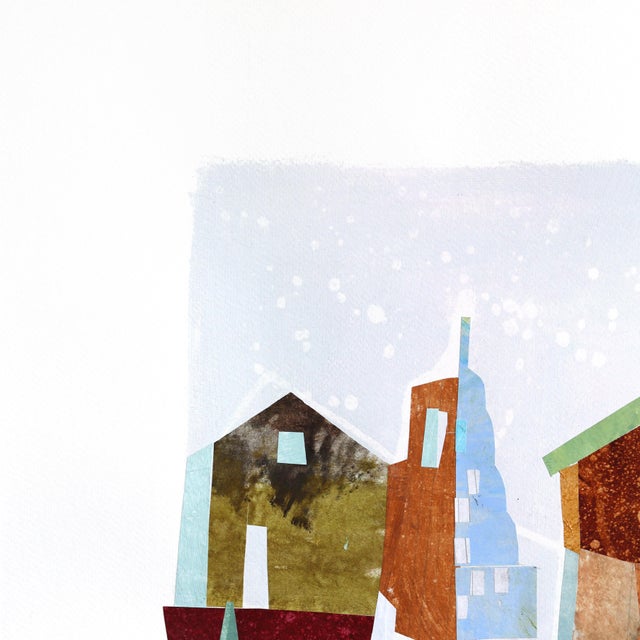 Central Park Dreams - Architectural Colorful Mixed Media Collage Artwork by Maria C. Bernhardsson For Sale - Image 4 of 6
