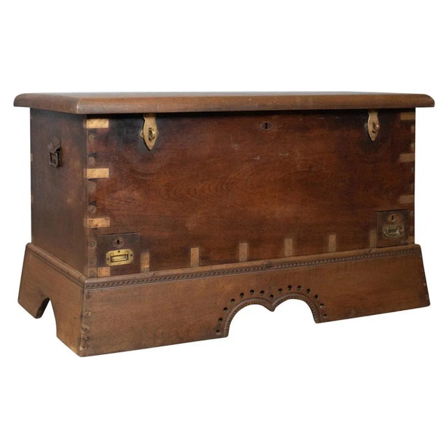 1890 Burmese Teak Dowry Chest For Sale - Image 13 of 13