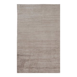 Rug & Kilim’s Oversized Modern Textural Rug in Brown, White and Beige Striae - 10x16 For Sale