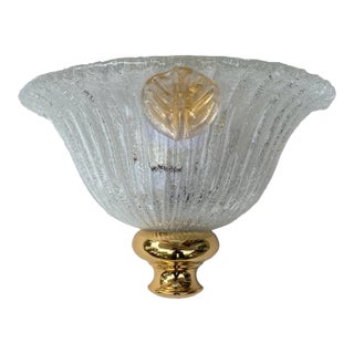Murano Gold and Transparent Wall Light, 1970 For Sale