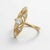 Metal Art-Deco Style Moissanite 14k Gold Ring, Size 6 For Sale - Image 7 of 9