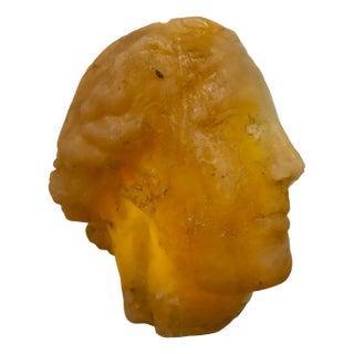 Academic Sculpture of a Venus Head with an Amber Effect, 1950s, Wax For Sale