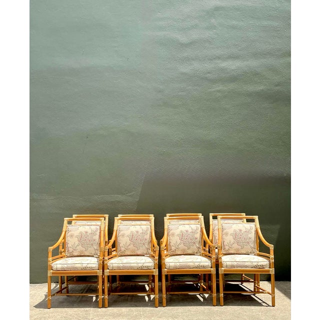 Vintage McGuire Target Back Dining Chairs - Set of 8 For Sale - Image 11 of 12