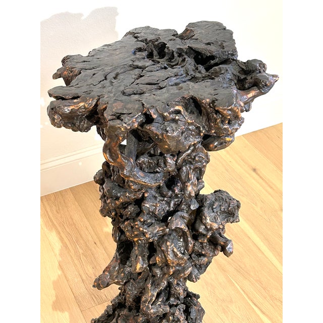 Late 19th Century Antique Chinese Rootwood Pedestal For Sale - Image 4 of 5