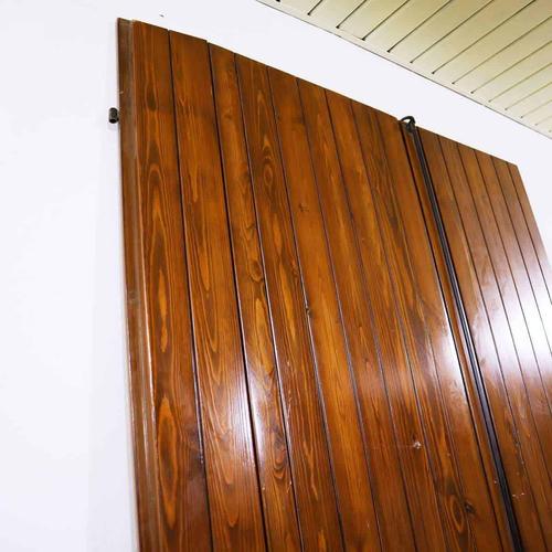 2000 - 2009 Rustic Pine Double Slatted Door with Hardware For Sale - Image 5 of 11