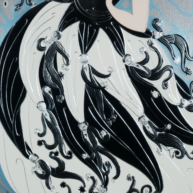 Wood Erte "Tuxedo" Hand Signed & Numbered Limited Edition 177/300 Framed & Matted Serigraph For Sale - Image 7 of 11