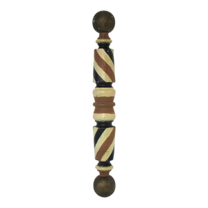 Vintage Folk Art Painted Small Barber Pole