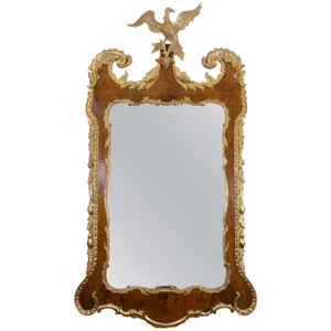 George II Walnut and Gilt Mirror