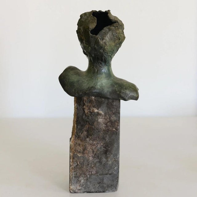 Female Bust, 1990s, Bronze For Sale - Image 3 of 11