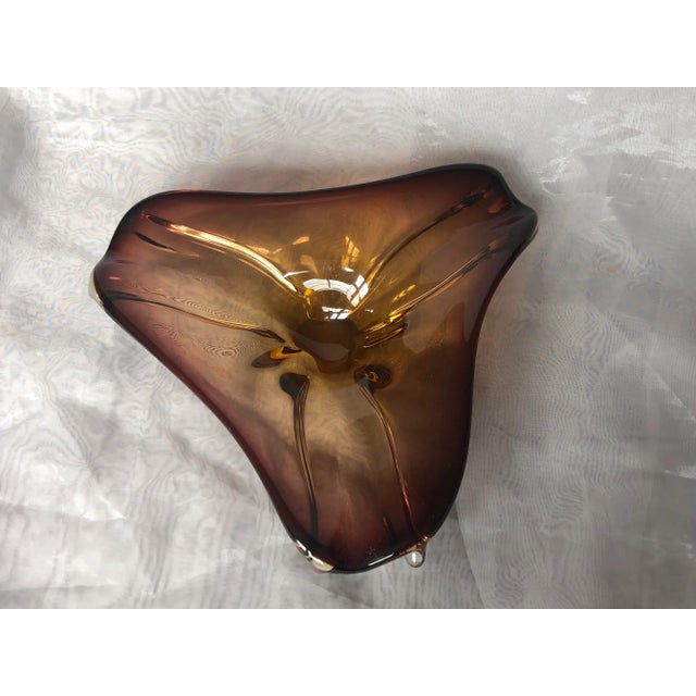 Glass Mid Century Modern Art Glass Bowl For Sale - Image 7 of 12