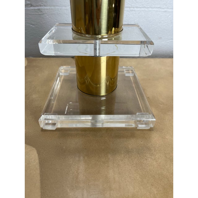 Brass 1970s Styled After Kovacs Mid Century Modern Lamp For Sale - Image 8 of 9