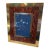 Vintage Wood and Brass Picture Frame For Sale