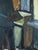 Mid-Century Modern 'A Moment to Read' Swedish Expressive Interior Oil Painting, Framed For Sale - Image 10 of 12