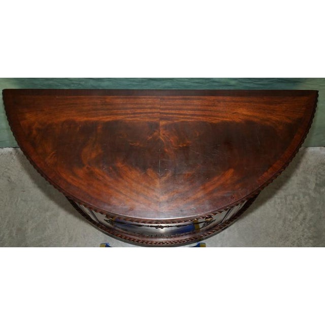Antique Victorian Flamed Hardwood Demi Lune Sideboard, 1880 For Sale - Image 11 of 18
