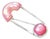 Late 20th Century 14K White Gold Mabe MOP Pearl Safety Pin Brooch For Sale