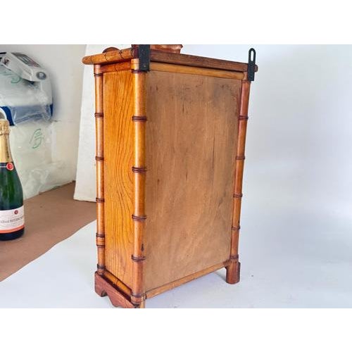 Small Bamboo and Pine Wardrobe For Sale - Image 4 of 14