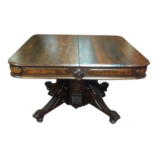 Antique Dining Table, Victorian Table, Large Dining Table With Leaves For Sale