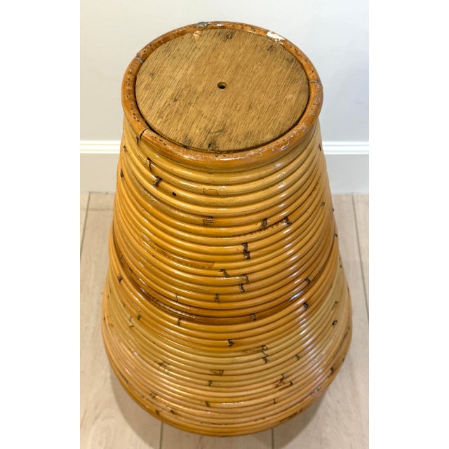 Vintage Large Rattan Umbrella Stand For Sale - Image 9 of 9