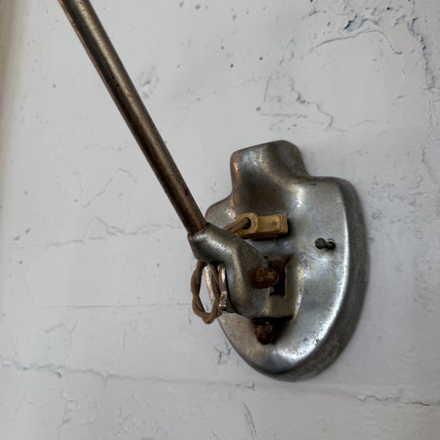 1950s Industrial Mid-Century Articulating Task Lamp Wall Sconce For Sale In New York - Image 6 of 8