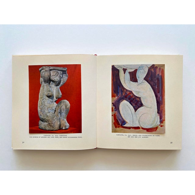 Textile Amedeo Modigliani Vintage 1958 First Edition Lithograph Print Mid Century Modernist Hardcover Art Book For Sale - Image 7 of 18