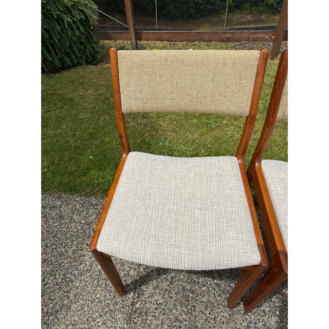 Set of Four (4) Danish Mid-Century Modern Dining Chairs in Solid Teak by D-Scan, C. 1980's For Sale In Seattle - Image 6 of 9