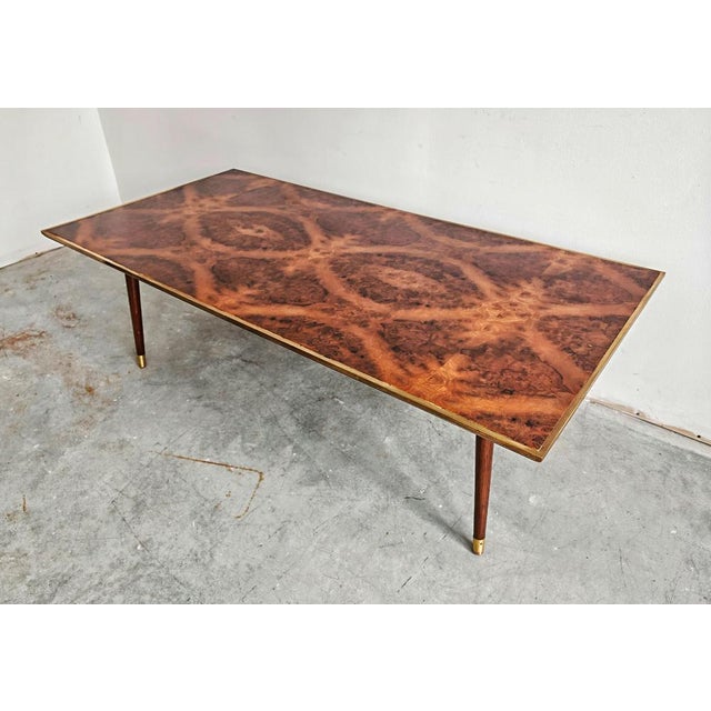 Mid-Century Modern Coffee Table with Walnut Root Veneer Top, 1970s For Sale - Image 10 of 15