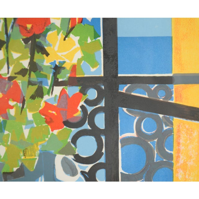 Mid 20th Century Flowers by the Window, Mid Century Cubist Still-Life Limited Edition Lithograph by Fausto Maria Casotti For Sale - Image 5 of 10