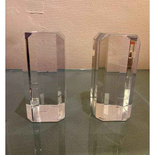 Mid-Century Modern Ritts Bookends in Acrylic Glass Astrolite, 1970s, Set of 2 For Sale - Image 3 of 6