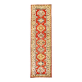 2020s Rust Super Kazak Lamb's Wool Runner 2'6" X 9'7" For Sale