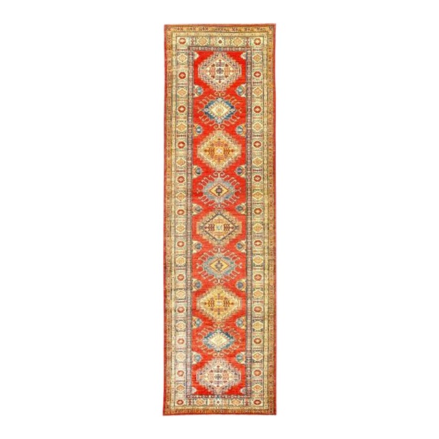2020s Rust Super Kazak Lamb's Wool Runner 2'6" X 9'7" For Sale