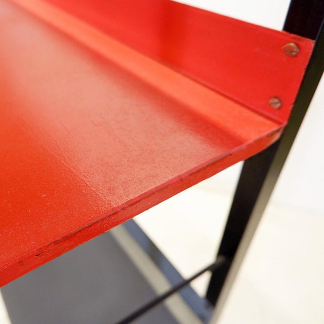 Metal Mid-Century Modern Bookcase by Adriaan Dekker for Tomado, 1950s For Sale - Image 7 of 13