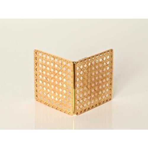 Picture Frame in Brass, Acrylic Glass, and Vienna Straw from Dior, Italy 1970s For Sale - Image 14 of 17