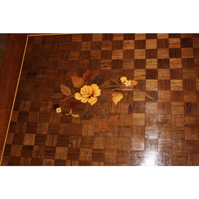 Nesting Tables in Floral Marquetry, 1900s, Set of 4 For Sale - Image 16 of 18