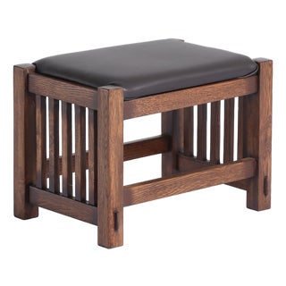 Mission Oak Foot Stool - Spindles For Sale