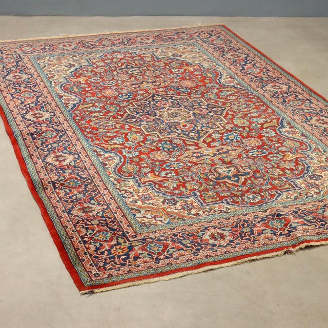 Middle Eastern Tappeto Keshan Rug For Sale - Image 9 of 9