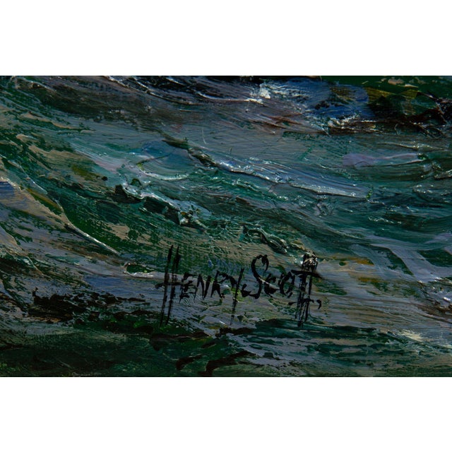 Seascape Painting of American Clipper Ship “Red Cloud” by Henry Scott For Sale - Image 11 of 18