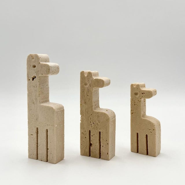 Vintage Italian Zoomorphic Sculptures in Travertine Stone, 1970s, Set of 3 For Sale - Image 14 of 14