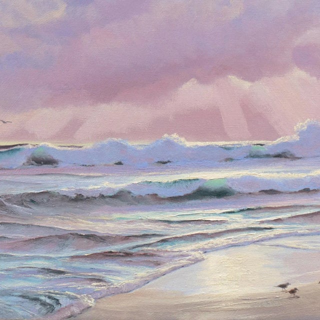 'Pacific Coast Sunset' by George Rohrer, 1988, Art Institute of Chicago, Mendocino, California Artist For Sale - Image 9 of 12