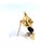 Mid 20th Century 18k Yellow Gold Enamel Coat Wearing Whimsical Mouse Brooch For Sale - Image 4 of 8