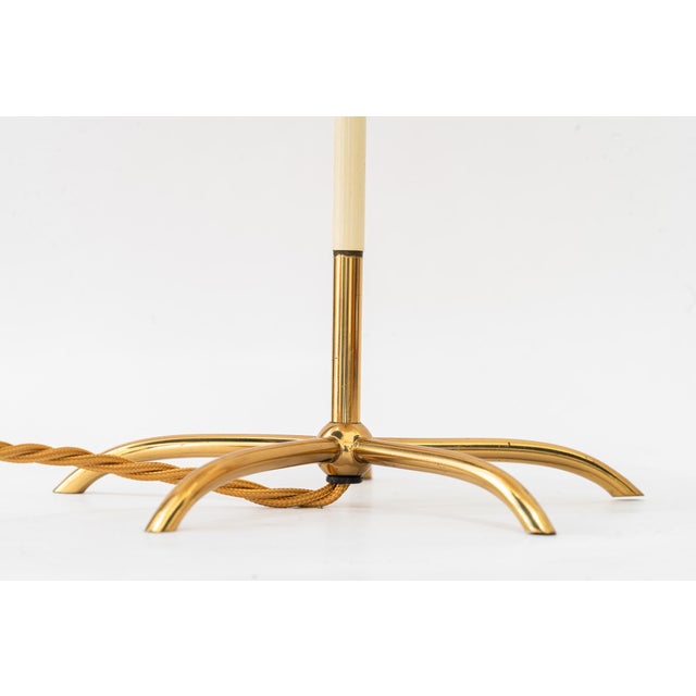 Gold Table Lamp with Fabric Shade by Rupert Nikoll, Vienna, Austria, 1950s For Sale - Image 8 of 18