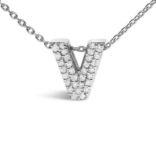 Elegance meets personalized charm in this exquisite pendant, meticulously crafted from radiant 10K white gold with a...