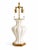 Authentic Christopher Spitzmiller table lamp in glossy white glazed ceramic with solid brass hardware, signed and dated...