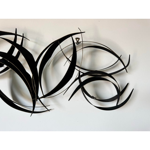 Abstract 1993 Vintage Brutalist Abstract Metal Wall Sculpture by Curtis Jere For Sale - Image 3 of 12