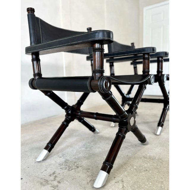 (2) Ralph Lauren Director’s Chairs in Estate Black Leather For Sale In Dallas - Image 6 of 14