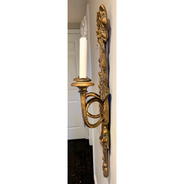 Early 20th Century Italian Gilt Wood Carved Sconce For Sale - Image 10 of 12