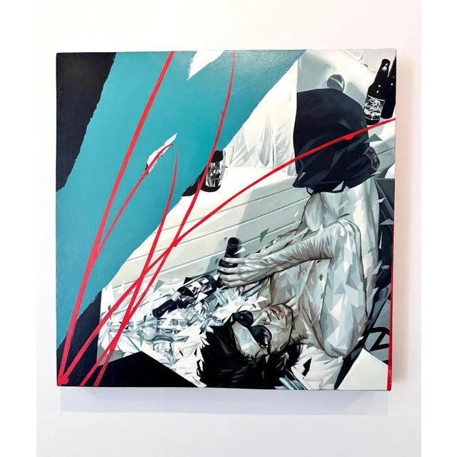 Black Ian Shults, Confessions of the Most Interesting Man, Oil on Panel, 2024 For Sale - Image 8 of 8