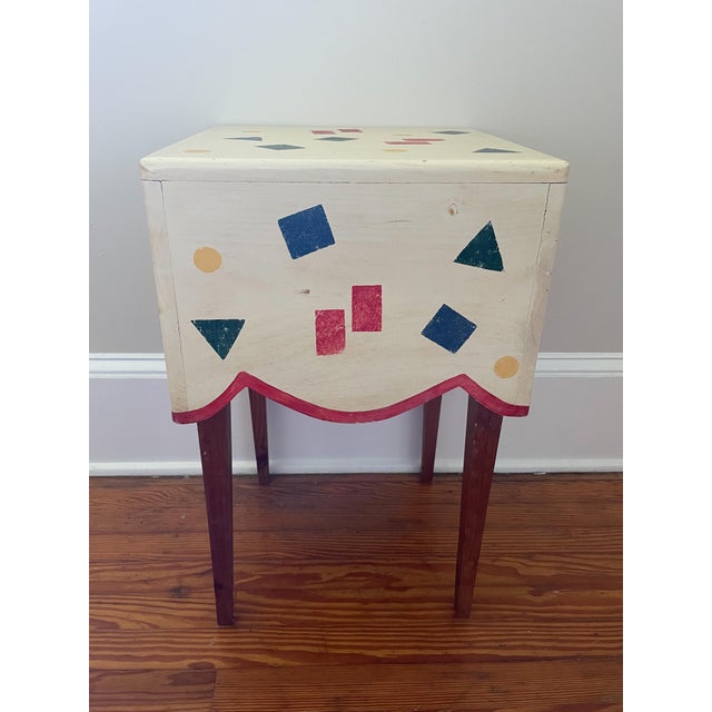 Late 20th Century Handmade Folk Art Side Table Chairish