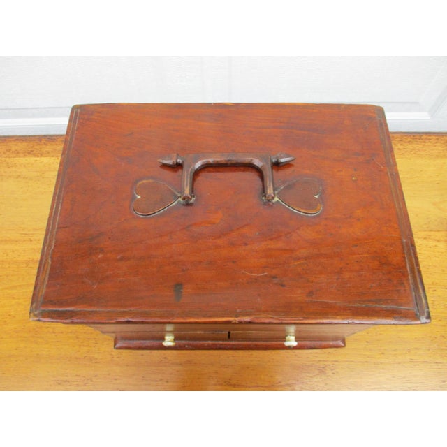 Antique Folk Art Hand Carved Jewelry Box or Trinket Box For Sale - Image 9 of 12