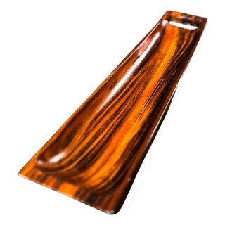 Sculptural Brazilian Rosewood Decorative Tray by Tropic Art, 1960s For Sale